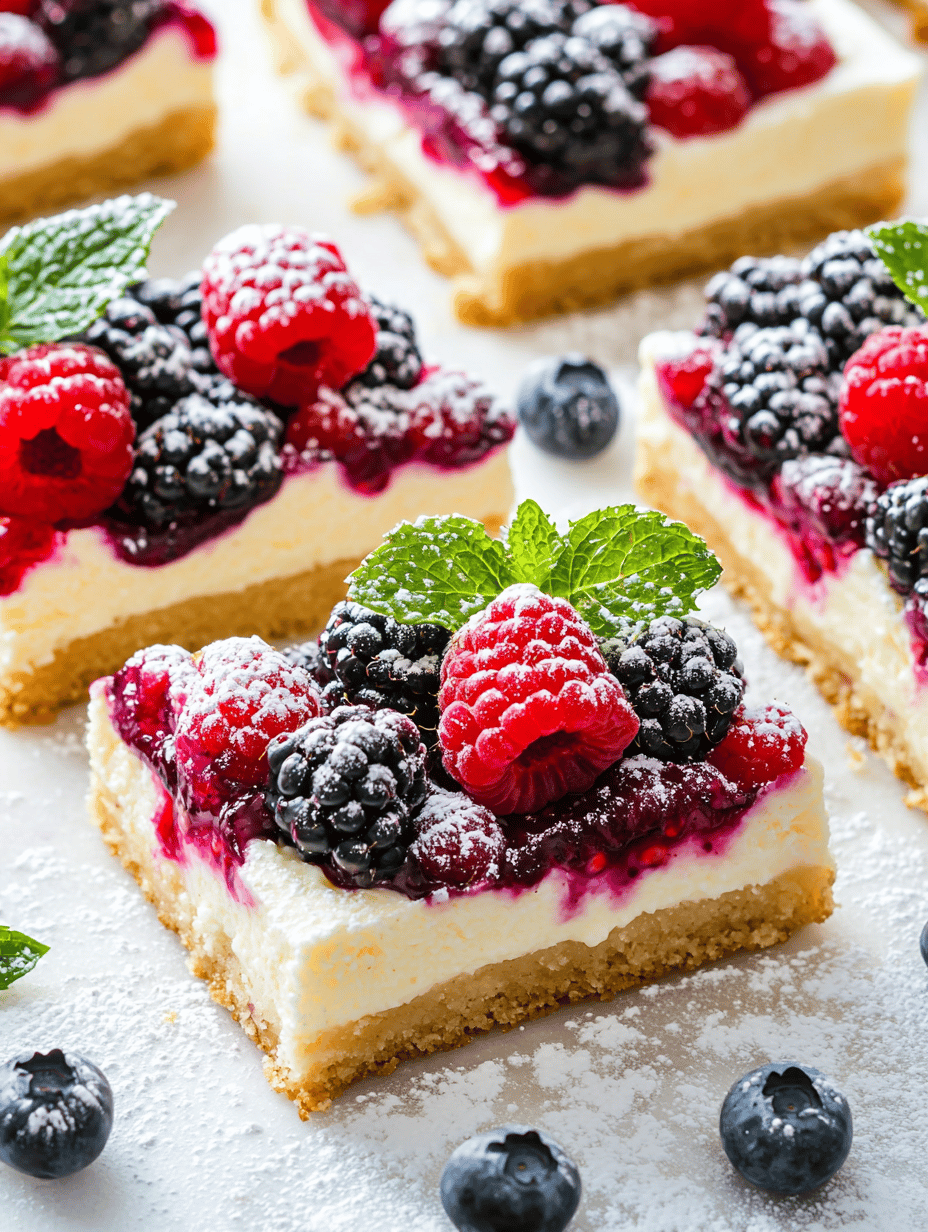 Patriotic Cheesecake Bars: A Summer Afternoon Surprise